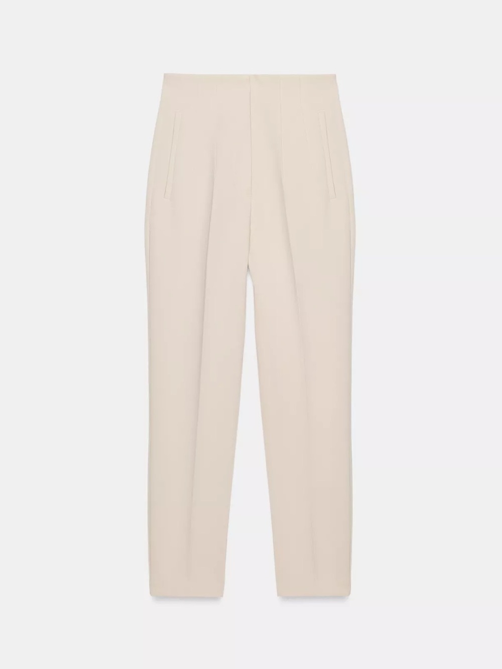 Zara Cream linen high waisted pants
